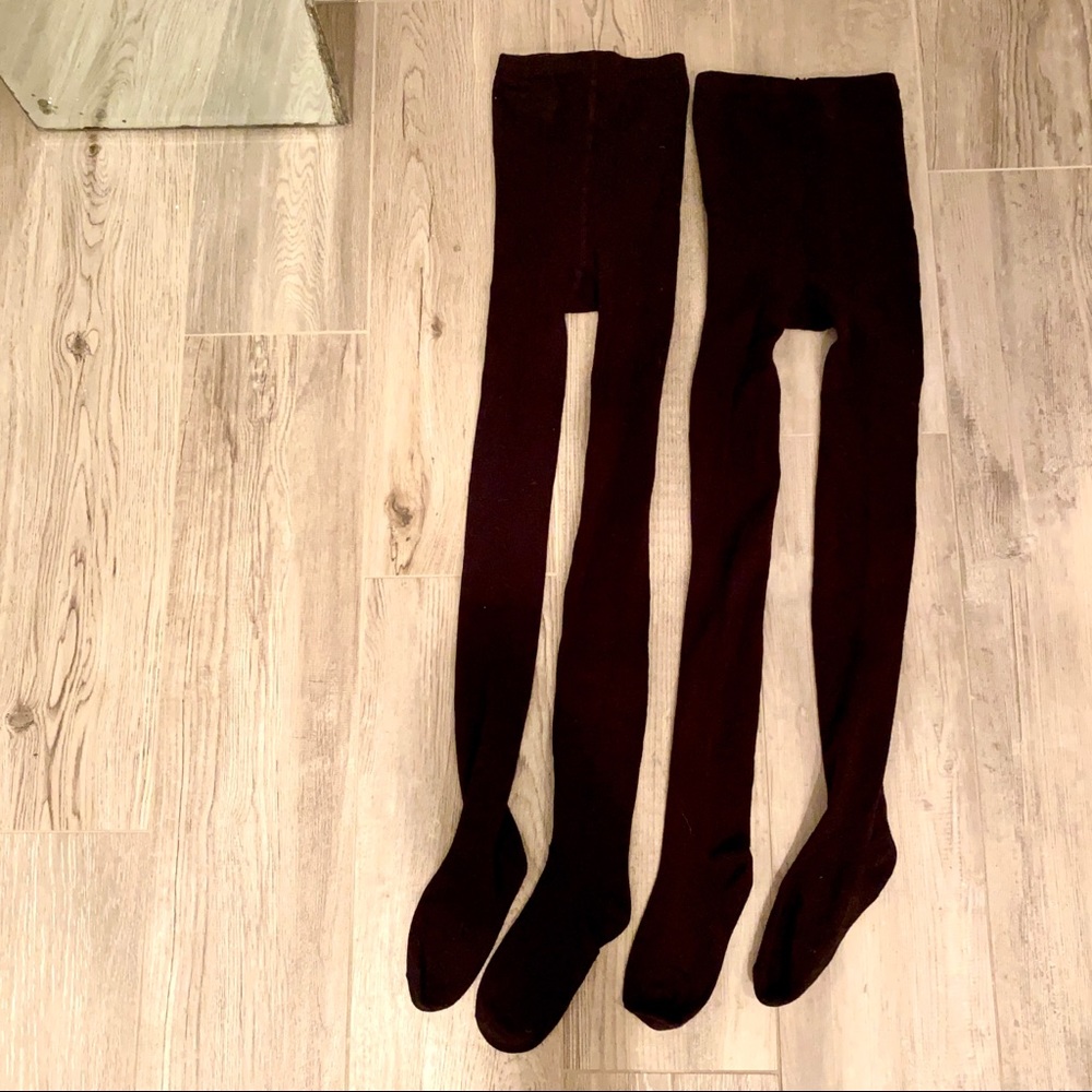 Thick black tights
